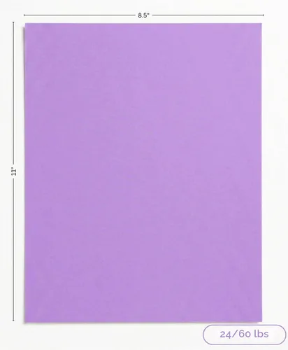 Vista 3 de Papel de copia de color, 20 libras (75 GSM) 8.5 x 11, 500 hojas (lavanda/orquídea)