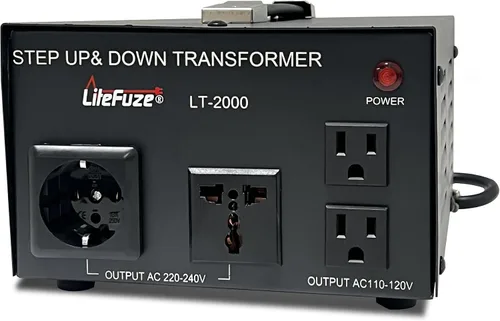 Vista 10 de LiteFuze Transformador convertidor de voltaje de servicio pesado de 10.000 vatios - Reductor 240/220/120/110 - Necesita ser cableado por un