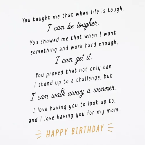 Vista 3 de Hallmark Tarjeta de cumpleaños para mamá de hija (mujeres fuertes)