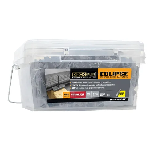 Vista 10 de Deck Plus Eclipse - Sujetadores ocultos, tornillos de cubierta, tornillos para madera, acero inoxidable, negro, paquete de 360