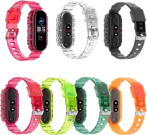 Vista 9 de REYDA Correa de silicona compatible con Xiao Mi Smart Band 7/Mi Smart Band 6/Mi Smart Band 5, suave y flexible y transpirable, pulsera de silicona