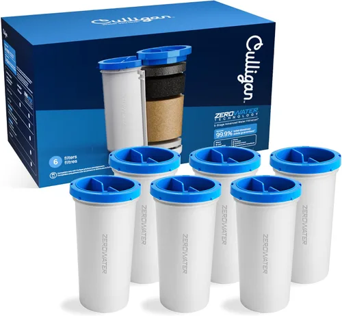 Vista 8 de Culligan Paquete de 2 filtros de repuesto con tecnología ZeroWater, filtro de agua avanzado de 5 etapas, certificado IAPMO para reducir el plomo
