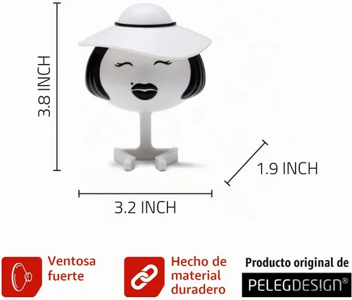 Vista 6 de Peleg Design Mrs. Sponge - Soporte de esponja de cocina – Soporte de esponja de plástico para fregadero de cocina, seca todo tipo de esponjas