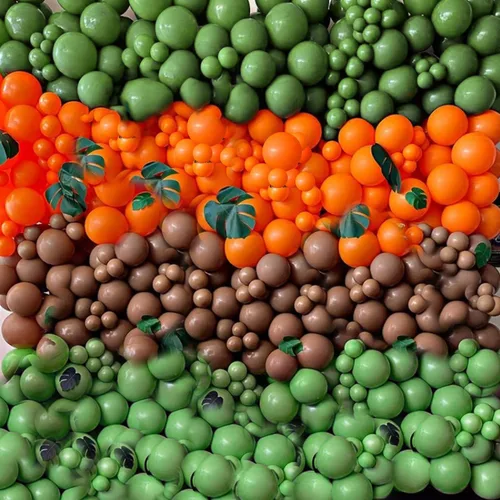 Vista 3 de 164 PCS Guirnalda de Globos de Dinosaurio Verde Naranja Marrón Kit de Arco de Globos para Niños Decoraciones de Fiesta Temática de Dinosaurios