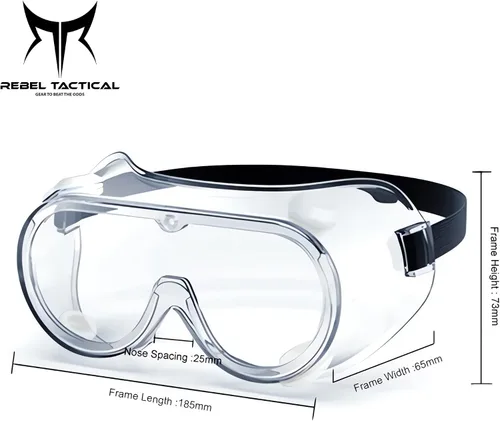 Vista 2 de Gafas de seguridad protectoras ajustables, antiniebla, protección contra gafas, lentes resistentes a los arañazos, ideales para seguridad