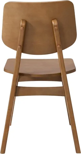 Vista 10 de Alaterre Calais - Juego de 2 sillas de comedor de madera, sillas de cocina Nuez caliente