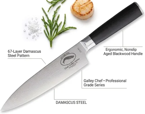Vista 2 de Myerchin Cuchillo para cocineros de cocina Damasco MYG100
