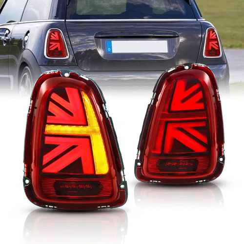 Vista 7 de Conjunto de luces traseras para Mini Cooper 2007-2013 y Coopers Hatchback R56 R57 R58 R59 Union Jack luces traseras con luz de señal de giro