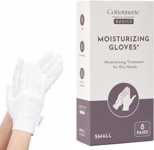 Vista 18 de 4 Pairs Cottonnerie Original Cotton Gloves for Dry Hands Sleeping, Moisturizing Gloves Overnight, Hand Moisturizer Gloves, Moisture Gloves for Dry