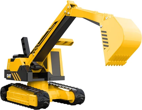 Vista 8 de CAT Juguetes de construcción, Camión volquete de acero de 16" - Cuerpo de acero real, cama basculante funcional, ruedas todo terreno extragrandes