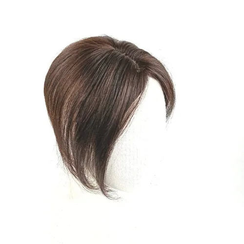 Vista 5 de 100 % real de cabello humano con parte lateral media, 11 pulgadas para mujer, cabello humano real sin flequillo, para mujeres con cabello