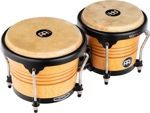 Vista 9 de Meinl Percussion FWB190AF Free Ride Series Bongos de madera, acabado de llama ámbar