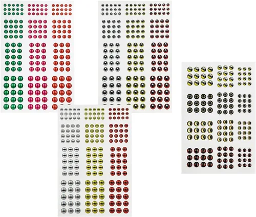 Vista 4 de Drchoer Fish Eyes for Lures Making - Fishing Lure Eye 3mm 4mm 5mm 6mm 7mm 10mm Assortment for Fly Tying DIY Materials Tool