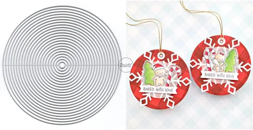 Vista 32 de DzIxY Troqueles de corte de metal con borde de encaje para kit de fabricación de tarjetas, troqueles de papel de relieve, plantillas de máquina de 10