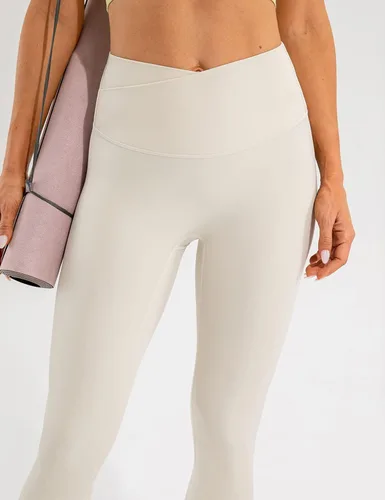Vista 6 de Ukaste Leggings de yoga de cintura alta Studio Essential para mujer, sensación desnuda, longitud 78