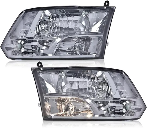 Vista 14 de PIT66 Conjunto de faros delanteros compatible con Dodge Ram 1500 2500 3500 2009-2012 (solo compatible con modelos de faros cuádruples) lente