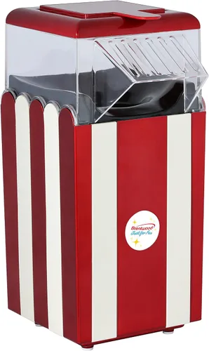Vista 3 de Brentwood Máquina clásica de palomitas de maíz, 8 tazas en 3 minutos, disfruta de palomitas de maíz saludables y gourmet en casa. Los granos son 4