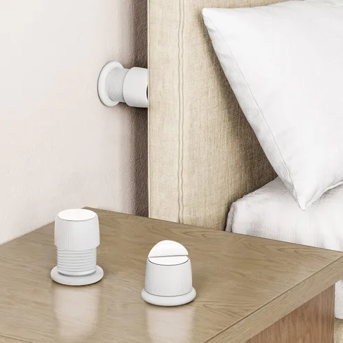 Vista 8 de Elevadores ajustables para muebles, elevadores de cama de 1.6 a 2.6 pulgadas, color blanco, plástico duradero y antideslizantes, elevadores de sofá