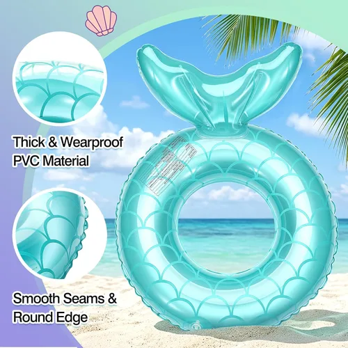 Vista 3 de MoKo Anillo de natación inflable, lindo flotador de piscina, decoración de tubo, tubos de natación, piscina al aire libre, playa, flotadores