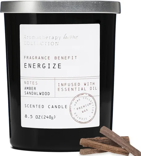 Vista 7 de Velas perfumadas de eucalipto y árbol de té, velas de té blanco de 8.5