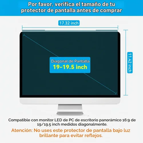 Vista 2 de MOSISO - Protector de pantalla con bloqueo de luz azul para computadora