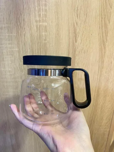 Vista 5 de EXIGENT Jarra de Café de Vidrio Taza de Té Taza de Recolección 16 Oz Onzas (Jarra de Café)