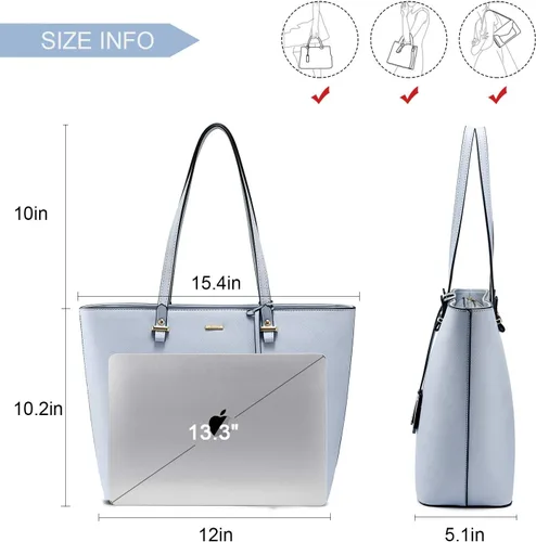Vista 5 de LOVEVOOK Bolso de mano para mujer, bolso de hombro con asa superior, con bolsillo externo