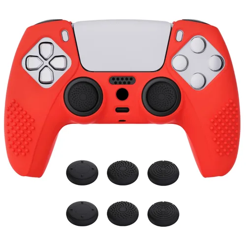Vista 24 de eXtremeRate PlayVital Aqua Green 3D Studded Edition Anti-Slip Silicone Cover Skin for ps5 Controller, Soft Rubber Case for PS5 Wireless Controller