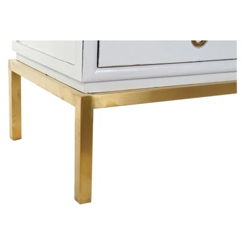 Vista 5 de Armario DKD Home Decor Blanco Dorado Metal Álamo 120 x 50 x 175 cm