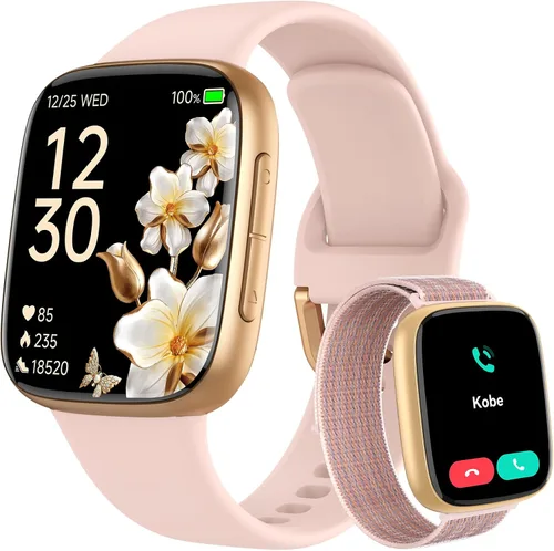 Vista 12 de Fitpolo Reloj inteligente, rastreador de fitness AMOLED de 1.85 pulgadas con llamada Bluetooth, monitor de frecuencia cardíaca/sueño/SPO₂, más
