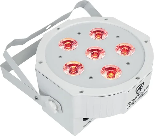 Vista 3 de 4 Rockville Batería PAR 6RF Blanco Recargable Inalámbrico DMX Lights+Remotes+Bolsas