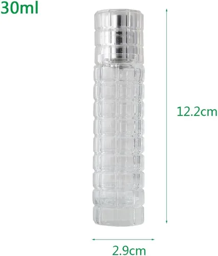 Vista 2 de Botella vacía de vidrio recargable Perfume atomizador atomizador botella 1 onza, botella de colonia de viaje portátil (dorado)
