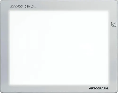 Vista 9 de Caja de luz LED delgada Artograph, 9" x 6" atenuable para dibujo y calcar, LightPad 920 LX