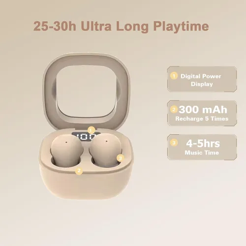 Vista 5 de Mini auriculares inalámbricos invisibles pequeños Bluetooth pequeños pequeños auriculares discretos para pequeños canales auditivos pequeños