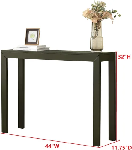 Vista 2 de Kings Brand Furniture Russel - Mesa consola moderna para entrada, detrás del sofá, pasillo, sala de estar, caviar