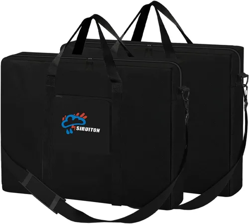 Vista 9 de Bolsa de almacenamiento para mesa plegable SIRUITON Compatible con mesas plegables de 4 pies, bolsa de transporte impermeable portátil de 600D