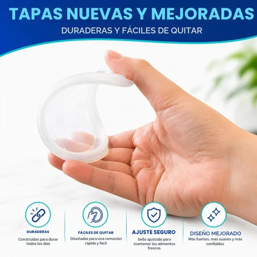 Vista 5 de Healthy Packers Contenedores de almacenamiento de alimentos con tapas herméticas, tarros de plástico transparente para almacenamiento de alimentos