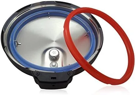 Vista 2 de Junta de anillo de sellado de repuesto, paquete de 2 (azul y rojo) - Para olla instantánea de 5 y 6 cuartos de galón