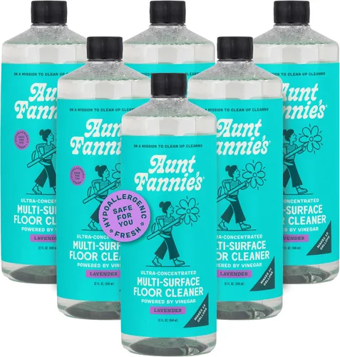 Vista 19 de Aunt Fannie's Limpiador de pisos ultra concentrado con vinagre, solución multisuperficie para trapear, hace 16 galones, aroma a eucalipto, 32 onzas