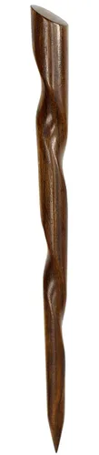Vista 2 de JWL (1) Horquilla cónica de palisandro en espiral de 6 pulgadas para el cabello, estilo hawaiano