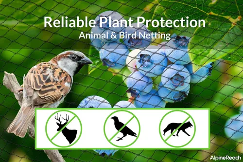 Vista 2 de AlpineReach Red de jardín de 7.5 x 65 pies, red resistente para pájaros, ciervos, protección de plantas, malla tejida extrafuerte, kit reutilizable