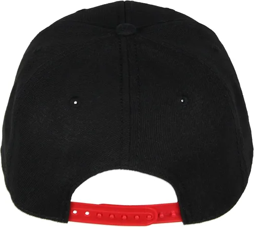 Vista 4 de Bioworld Jujutsu Kaisen High School Logo Bordado Diseño Adulto OSFM Precurved Snapback Sombrero para Hombre y Mujer Negro, Negro