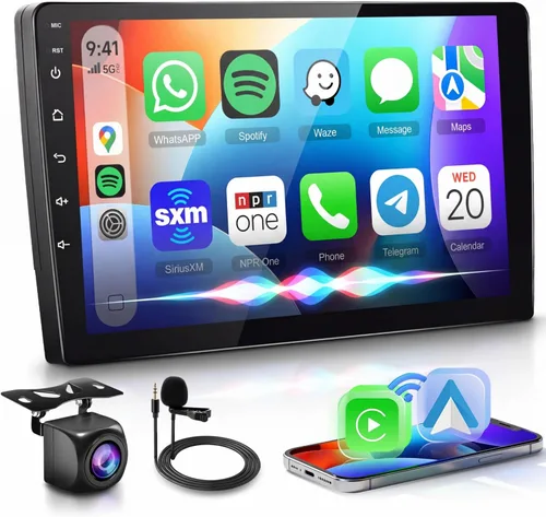 Vista 8 de Rimoody 4G+128G Estéreo de Coche Doble DIN inalámbrico CarPlay Android Auto, Android Car Radio 7 '' en la célula pantalla táctil/GPS/Bluetooth