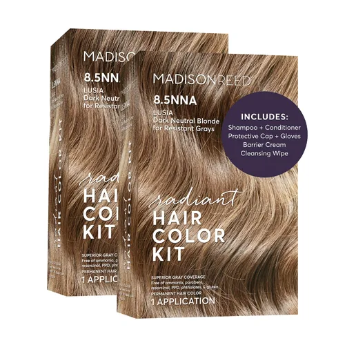 Vista 90 de Madison Reed - Kit de tinte radiante para el cabello, tinte permanente para el cabello, 100 % cobertura de canas, sin amoníaco, negro Parma 2.5NNN