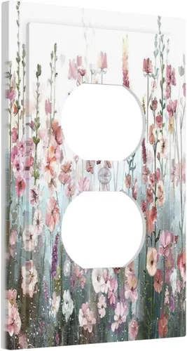 Vista 15 de Cubiertas Decorativas para Placas de Interruptor Diente de León Azul Rústico Citas Inspiradoras Casa de Campo Tablón de Madera Gris 1 Gang Cubierta