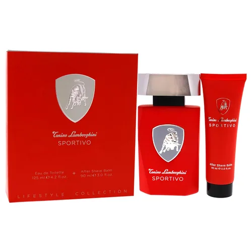 Vista 3 de Tonino Lamborghini Lamborghini Sportivo 4.2oz EDT Spray, 3.0oz Bálsamo Después del Afeitado Hombres Set de Regalo de 2 Piezas
