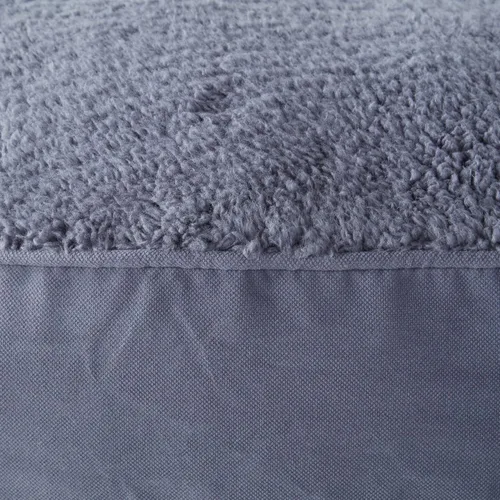 Vista 5 de South Pine Porch Samson - Cama redonda de lujo para perro, estilo almohada, acero azul, pequeña (30 pulgadas)