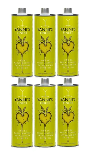 Vista 3 de Yanni's Aceite de oliva virgen extra griego de cosecha temprana, 16.9 fl oz