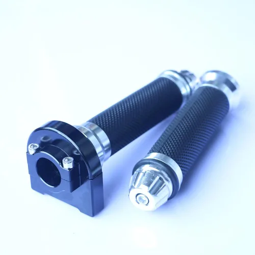 Vista 9 de Yibid Manillar de motocicleta de 7/8 pulgadas, agarre de mano, anodizado motorizado, CNC, giro rápido, tubo de acelerador, control de palanca