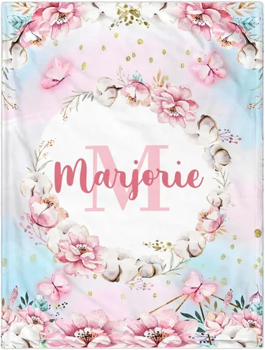 Vista 31 de Manta de bebé personalizada para niñas y niños, manta de bebé personalizada con nombre, mantas personalizadas con nombre para niños, manta de Linda